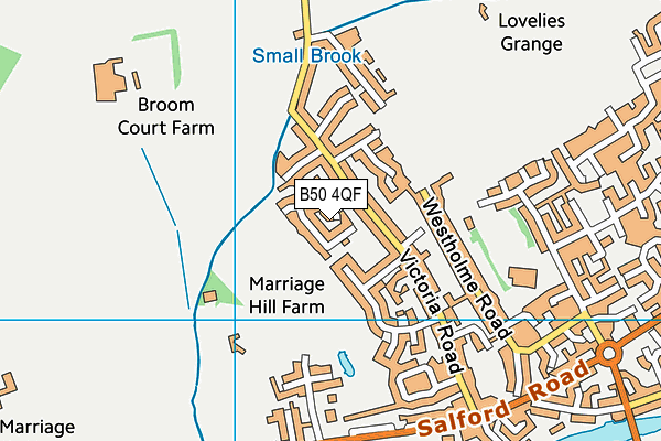 B50 4QF map - OS VectorMap District (Ordnance Survey)