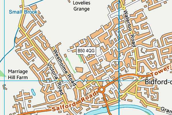 Bidford-on-Avon CofE Primary School map (B50 4QG) - OS VectorMap District (Ordnance Survey)