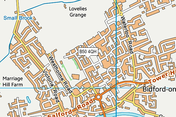 B50 4QH map - OS VectorMap District (Ordnance Survey)