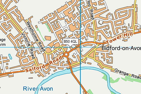 B50 4QL map - OS VectorMap District (Ordnance Survey)