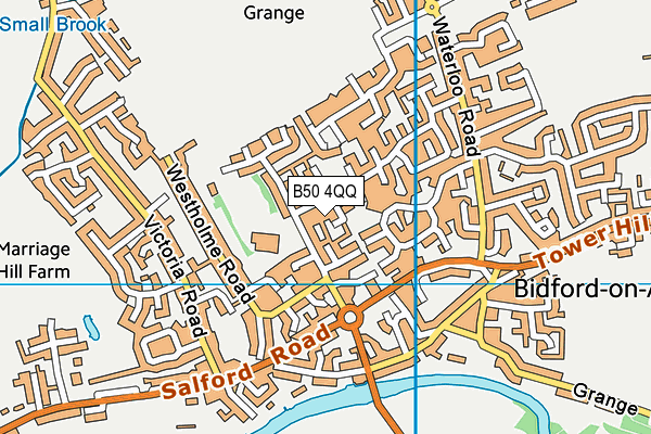 B50 4QQ map - OS VectorMap District (Ordnance Survey)