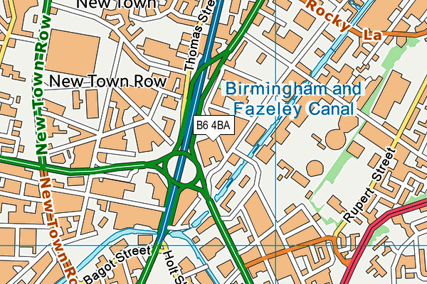 B6 4BA map - OS VectorMap District (Ordnance Survey)