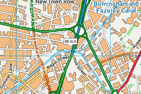 B6 4LH map - OS VectorMap District (Ordnance Survey)