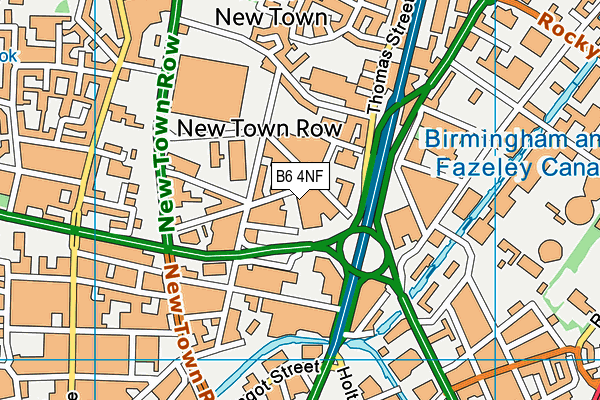 Jd Gyms (Birmingham) map (B6 4NF) - OS VectorMap District (Ordnance Survey)
