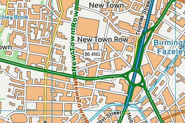 B6 4NG map - OS VectorMap District (Ordnance Survey)