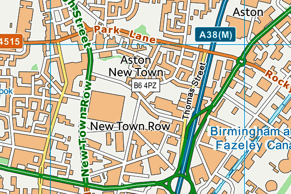 Aston Manor Academy map (B6 4PZ) - OS VectorMap District (Ordnance Survey)