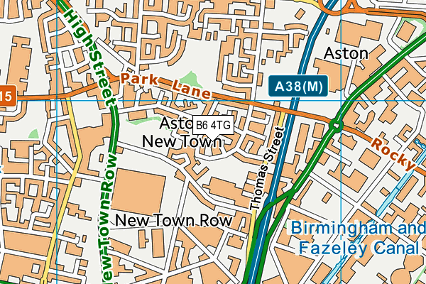 B6 4TG map - OS VectorMap District (Ordnance Survey)