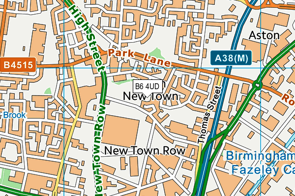 B6 4UD map - OS VectorMap District (Ordnance Survey)