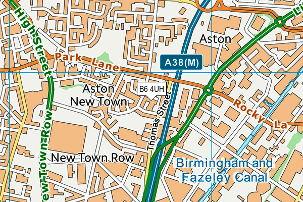 B6 4UH map - OS VectorMap District (Ordnance Survey)