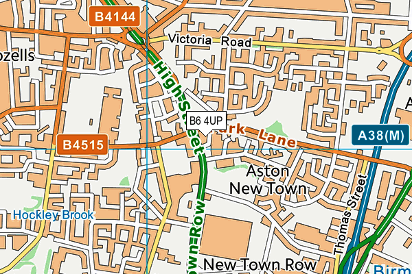 B6 4UP map - OS VectorMap District (Ordnance Survey)