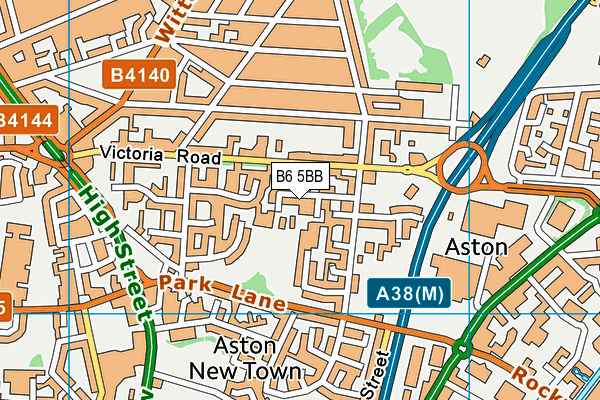B6 5BB map - OS VectorMap District (Ordnance Survey)