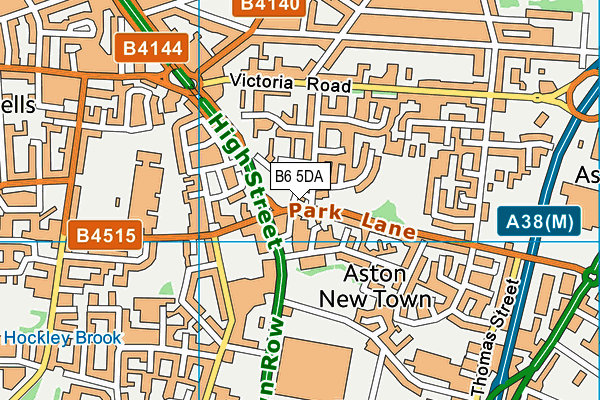 B6 5DA map - OS VectorMap District (Ordnance Survey)