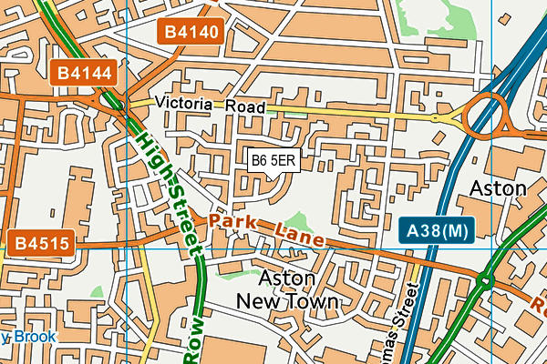 B6 5ER map - OS VectorMap District (Ordnance Survey)