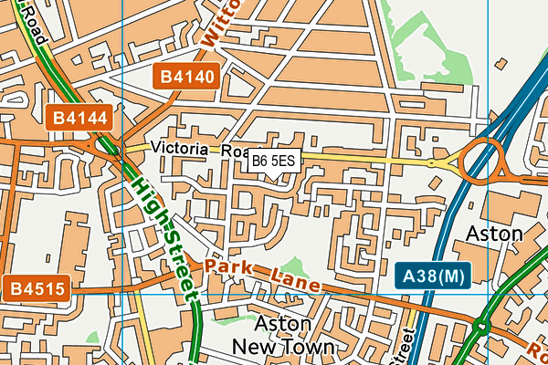B6 5ES map - OS VectorMap District (Ordnance Survey)