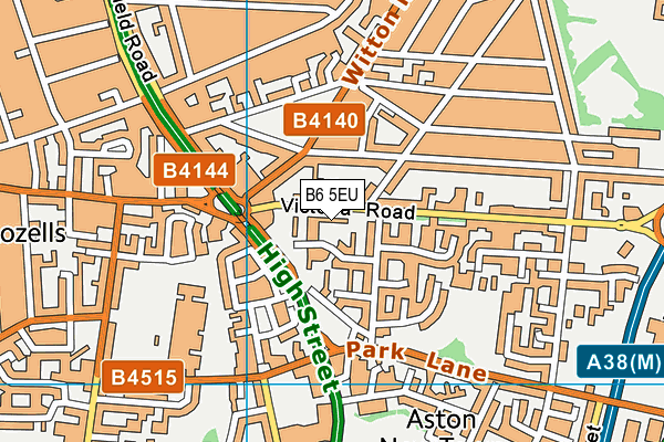 B6 5EU map - OS VectorMap District (Ordnance Survey)
