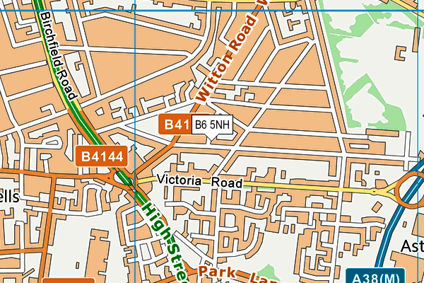 Prince Albert Junior and Infant School map (B6 5NH) - OS VectorMap District (Ordnance Survey)