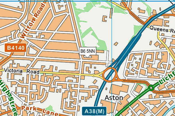 B6 5NN map - OS VectorMap District (Ordnance Survey)