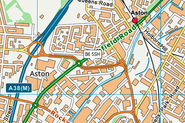 B6 5SH map - OS VectorMap District (Ordnance Survey)