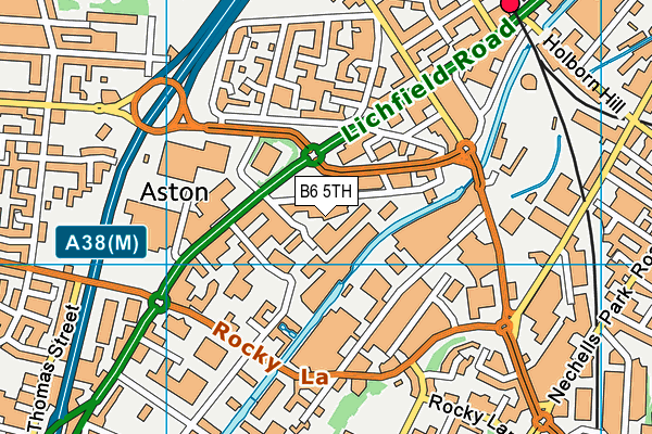 B6 5TH map - OS VectorMap District (Ordnance Survey)