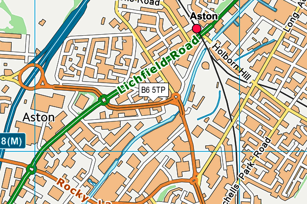 B6 5TP map - OS VectorMap District (Ordnance Survey)