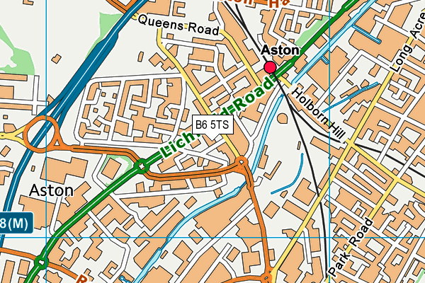 B6 5TS map - OS VectorMap District (Ordnance Survey)