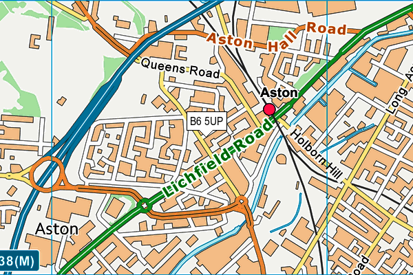 B6 5UP map - OS VectorMap District (Ordnance Survey)