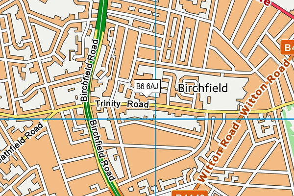 Birchfield Primary School map (B6 6AJ) - OS VectorMap District (Ordnance Survey)