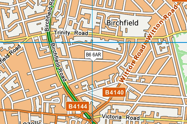 B6 6AR map - OS VectorMap District (Ordnance Survey)
