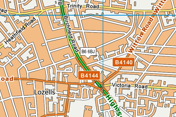 B6 6BJ map - OS VectorMap District (Ordnance Survey)