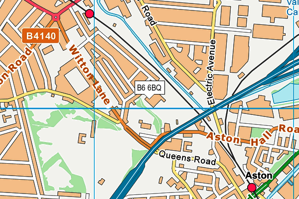 B6 6BQ map - OS VectorMap District (Ordnance Survey)