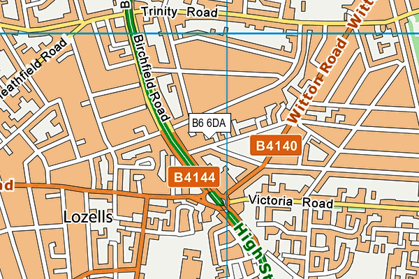 B6 6DA map - OS VectorMap District (Ordnance Survey)