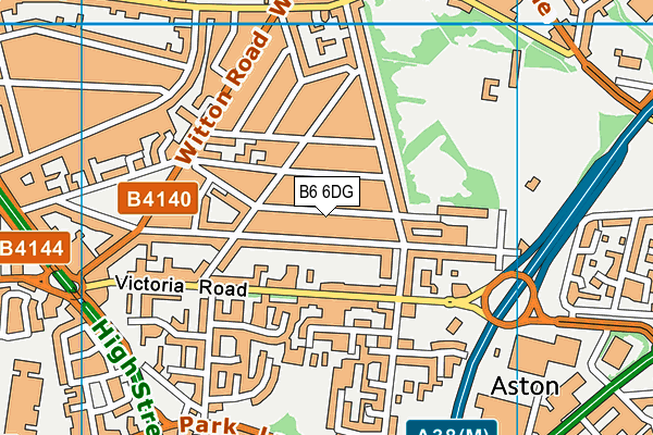 B6 6DG map - OS VectorMap District (Ordnance Survey)
