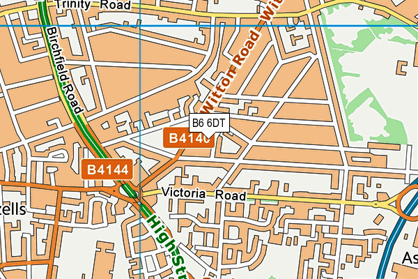 B6 6DT map - OS VectorMap District (Ordnance Survey)