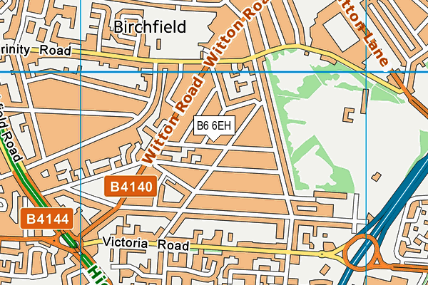 B6 6EH map - OS VectorMap District (Ordnance Survey)