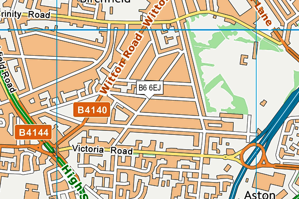 B6 6EJ map - OS VectorMap District (Ordnance Survey)
