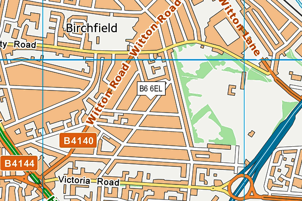 B6 6EL map - OS VectorMap District (Ordnance Survey)