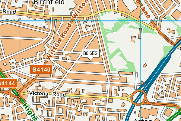B6 6ES map - OS VectorMap District (Ordnance Survey)