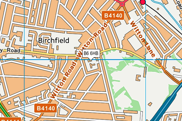 B6 6HB map - OS VectorMap District (Ordnance Survey)