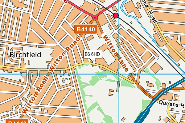 B6 6HD map - OS VectorMap District (Ordnance Survey)