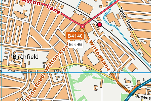 B6 6HG map - OS VectorMap District (Ordnance Survey)