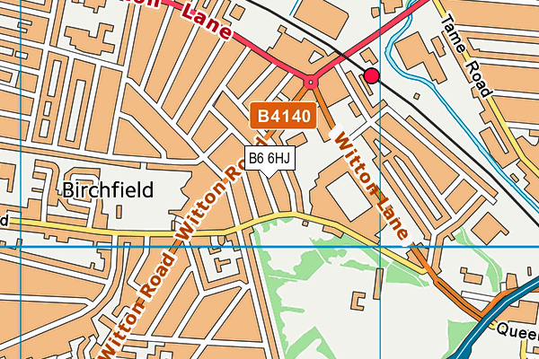 B6 6HJ map - OS VectorMap District (Ordnance Survey)