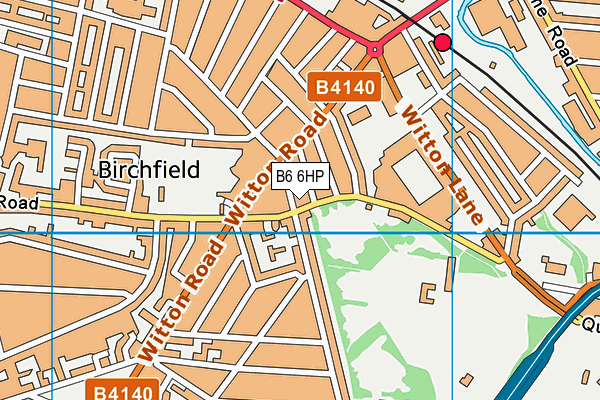 B6 6HP map - OS VectorMap District (Ordnance Survey)