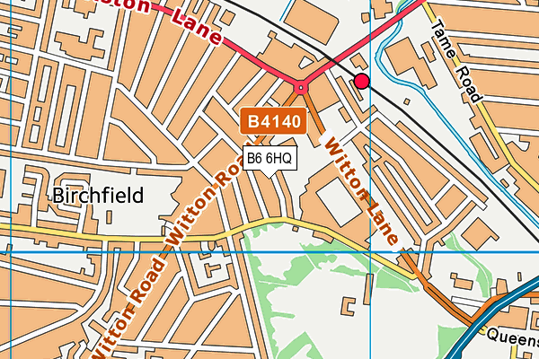 B6 6HQ map - OS VectorMap District (Ordnance Survey)