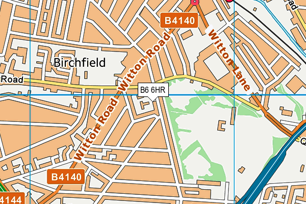 B6 6HR map - OS VectorMap District (Ordnance Survey)