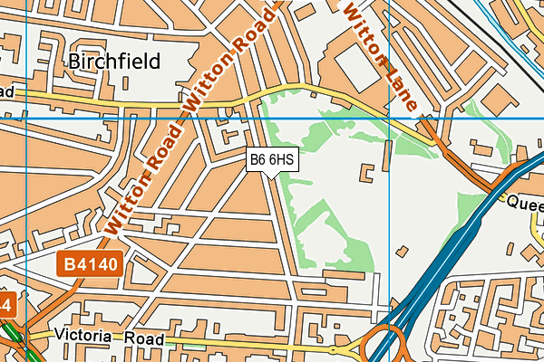 B6 6HS map - OS VectorMap District (Ordnance Survey)