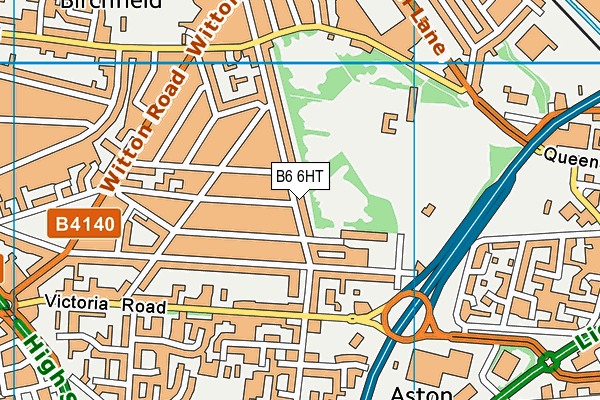 B6 6HT map - OS VectorMap District (Ordnance Survey)