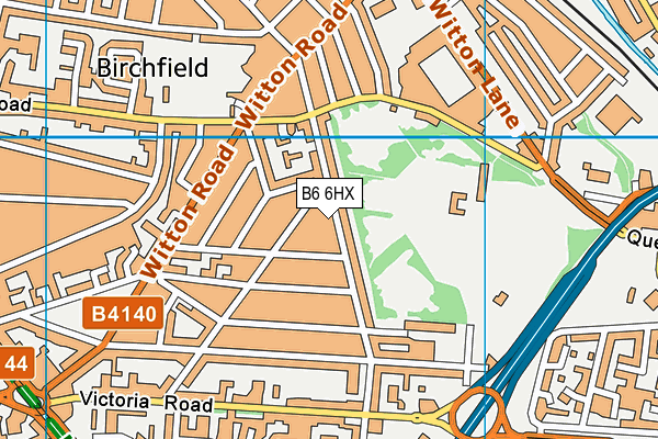 B6 6HX map - OS VectorMap District (Ordnance Survey)