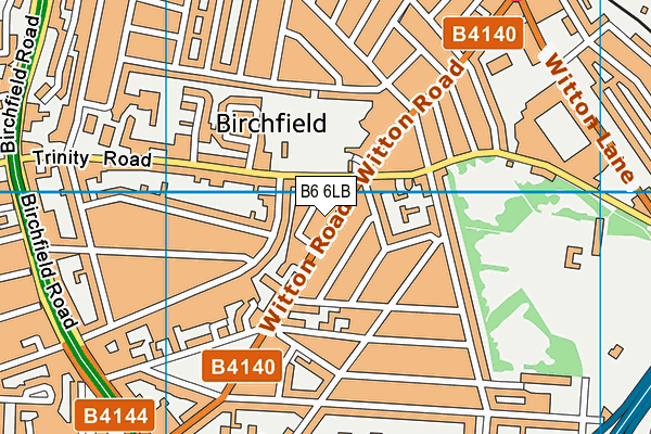 B6 6LB map - OS VectorMap District (Ordnance Survey)