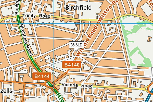 B6 6LD map - OS VectorMap District (Ordnance Survey)