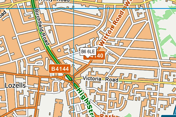B6 6LE map - OS VectorMap District (Ordnance Survey)